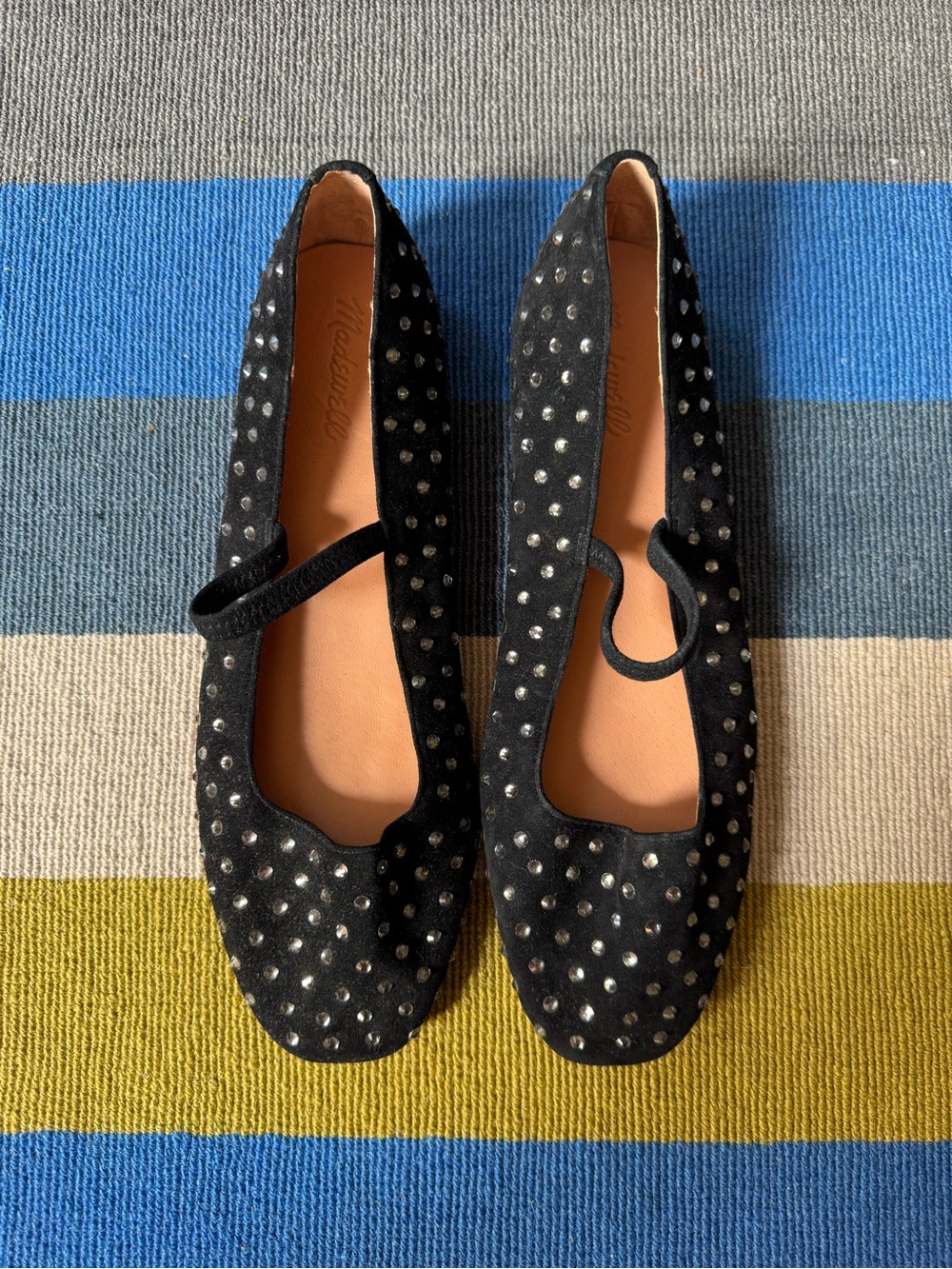 Madewell Black Studded Mary Jane Flats